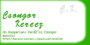 csongor kerecz business card